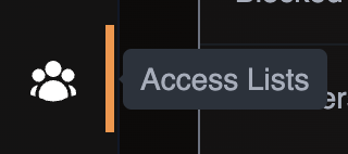 Access List Menu Access List Menu