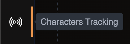 Characters Tracking Menu Characters Tracking Menu