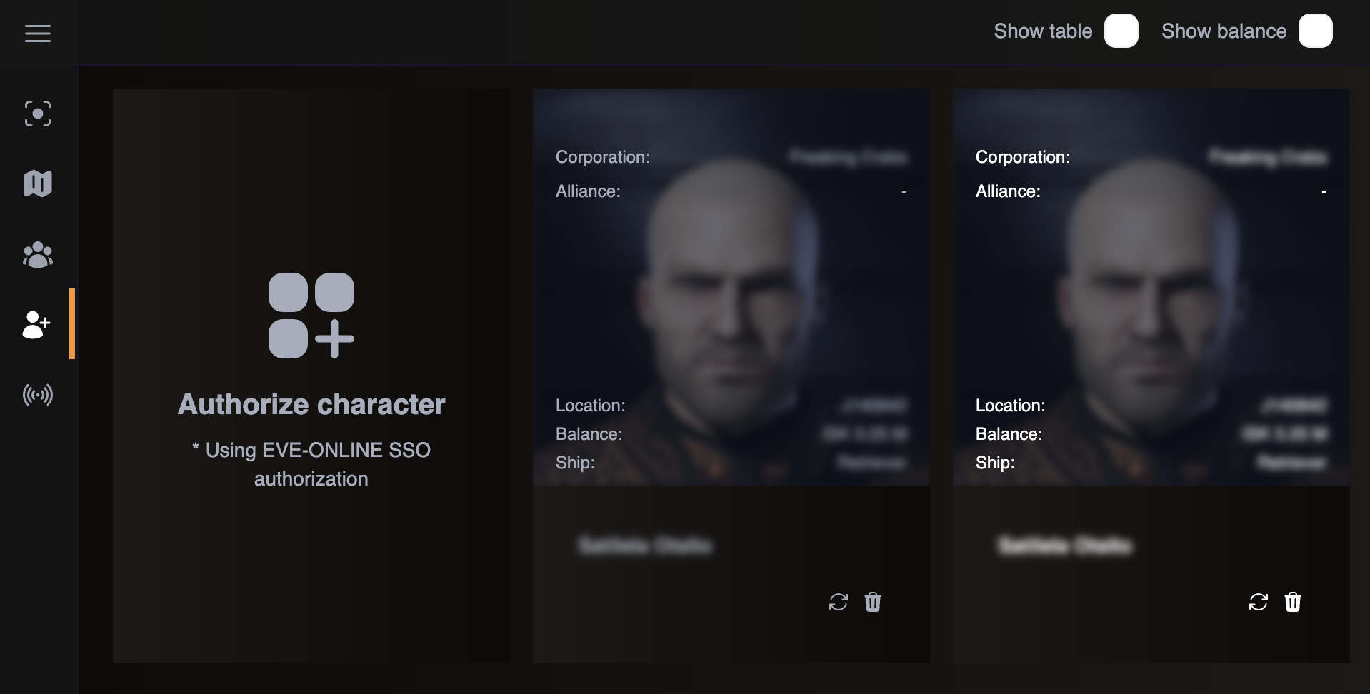 Character List Characters