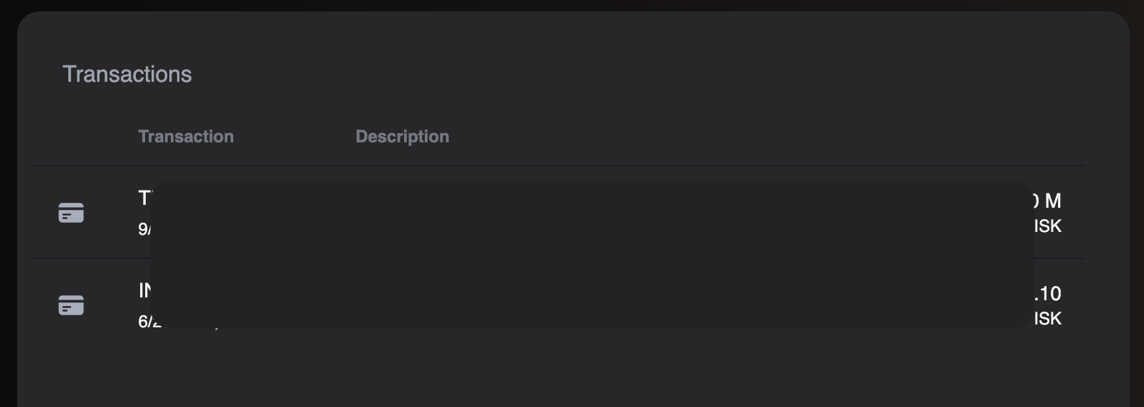 Transactions Transactions